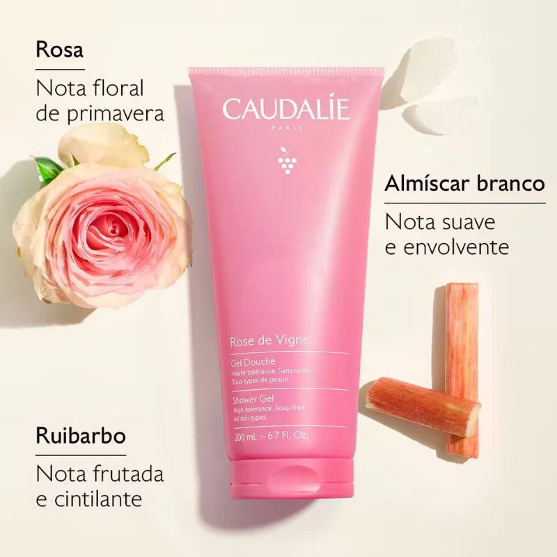 Caudalie Rose de Vigne Gel de Duche 200ml - Image 3